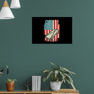 4 juli Amerikaanse Vlag Cornhole Liefde Poster