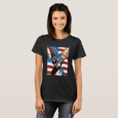 4 juli Amerikaanse vlag Cornish Rex kat 1 T-shirt (Voorkant volledig)