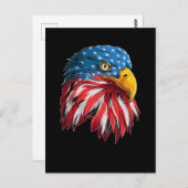 4 juli Amerikaanse vlag Eagle Patriotic Bird USA Briefkaart (Voorkant / Achterkant)