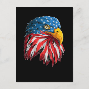 4 juli Amerikaanse vlag Eagle Patriotic Bird USA Briefkaart