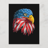 4 juli Amerikaanse vlag Eagle Patriotic Bird USA Briefkaart (Voorkant)