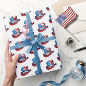 4 juli Amerikaanse vlag en adelaar Pet ontwerp Cadeaupapier