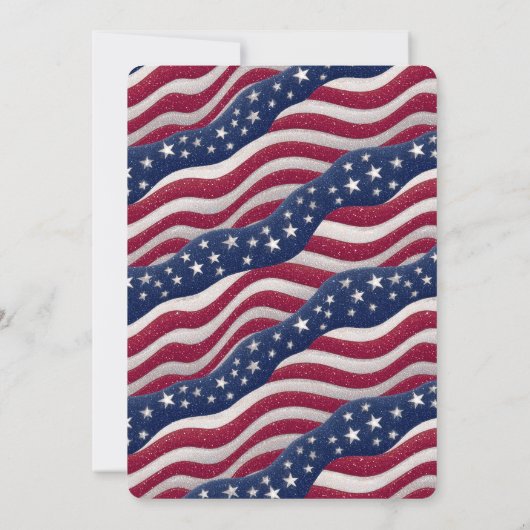 4 juli Amerikaanse vlag en Vrijheidsbeeld illustra Kaart (Achterkant)