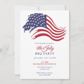 4 juli Amerikaanse Vlag Feest Kaart (Voorkant)