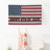 4 JULI AMERIKAANSE VLAG FEESTBANNER! SPANDOEK (Insitu)