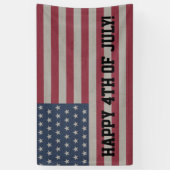 4 JULI AMERIKAANSE VLAG FEESTBANNER! SPANDOEK (Verticaal)