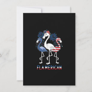 4 juli Amerikaanse vlag Funny Patriotic Flamingo F Kaart