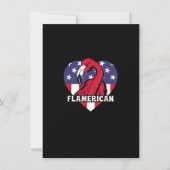 4 juli Amerikaanse vlag Funny Patriotic Flamingo F Kaart (Voorkant)