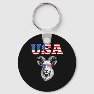 4 juli Amerikaanse vlag geit minnaar USA Patriotic Sleutelhanger