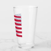 4 juli Amerikaanse vlag Gepersonaliseerd monogram Glas (Links)