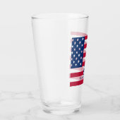 4 juli Amerikaanse vlag Gepersonaliseerd monogram Glas (Rechts)