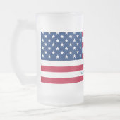 4 juli Amerikaanse vlag Gepersonaliseerd monogram Matglas Bierpul (Links)