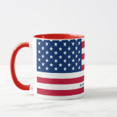4 juli Amerikaanse vlag Gepersonaliseerd monogram Mok (Links)