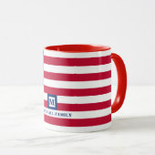 4 juli Amerikaanse vlag Gepersonaliseerd monogram Mok (Voorkant rechts)