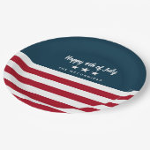 4 juli Amerikaanse vlag gepersonaliseerde partij Papieren Bordje (Gekanteld)