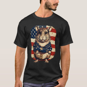 4 juli Amerikaanse vlag Gerbil 1 T-shirt