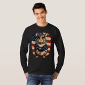 4 juli Amerikaanse vlag Gerbil 1 T-shirt (Voorkant volledig)