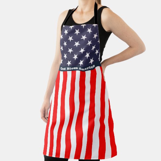 4 juli Amerikaanse vlag God Bless America Schort (Insitu)