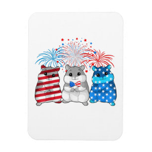 4 juli Amerikaanse vlag Happy Guinee pig Magneet