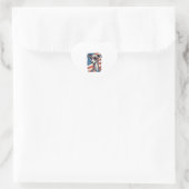 4 juli Amerikaanse vlag Italiaanse windhond Hart Sticker (Tas)