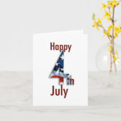 4 juli Amerikaanse vlag Kaart (Gele Bloem)