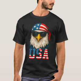 4 juli Amerikaanse vlag Kale Adelaar Patriottisch T-shirt