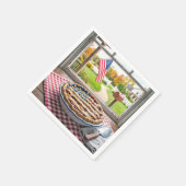 4 juli Amerikaanse vlag kersenpastei Servet (Hoek)
