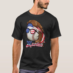 4 juli Amerikaanse vlag Merica T-shirt