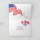 4 juli Amerikaanse vlag met muzieknoten Kaart (Binnen)