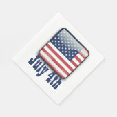 4 juli, Amerikaanse vlag Napkins Servet (Hoek)