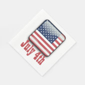 4 juli, Amerikaanse vlag Napkins Servetten (Hoek)