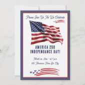 4 juli Amerikaanse Vlag Onafhankelijkheidsdag Fees Kaart (Voorkant)