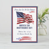 4 juli Amerikaanse Vlag Onafhankelijkheidsdag Fees Kaart (Staand voorkant)