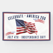 4 juli Amerikaanse Vlag Onafhankelijkheidsdag Fees Spandoek (Horizontaal)