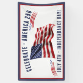 4 juli Amerikaanse Vlag Onafhankelijkheidsdag Fees Spandoek (Verticaal)