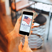 4 juli Amerikaanse vlag op maat Kaart