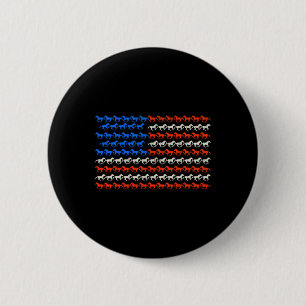 4 juli Amerikaanse vlag paardrijden paard U Ronde Button 5,7 Cm