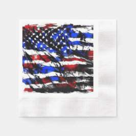 4 juli "Amerikaanse vlag" Papier servet