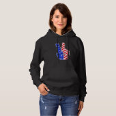 4 juli Amerikaanse vlag Patrioti Hoodie (Voorkant volledig)
