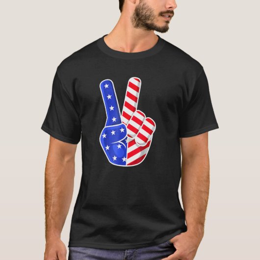 4 juli Amerikaanse vlag Patrioti T-shirt (Voorkant)