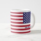 4 juli Amerikaanse Vlag Patriotic Grote Koffiekop (Voorkant rechts)