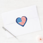 4 juli Amerikaanse Vlag Patriotic Hart Sticker (Envelop)