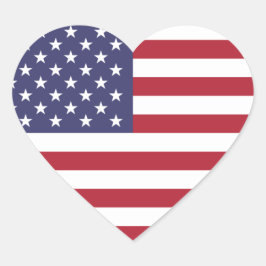 4 juli Amerikaanse Vlag Patriotic Hart Sticker