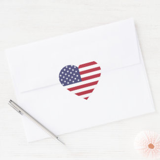 4 juli Amerikaanse Vlag Patriotic Hart Sticker