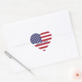 4 juli Amerikaanse Vlag Patriotic Hart Sticker (Envelop)