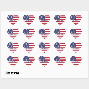 4 juli Amerikaanse Vlag Patriotic Hart Sticker