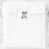 4 juli Amerikaanse Vlag Patriotic Hart Sticker (Tas)