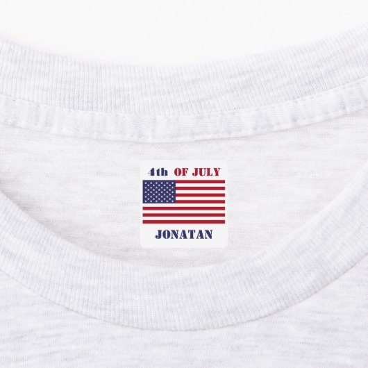 4 juli Amerikaanse Vlag Patriotic Labels (Aangebracht)