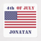 4 juli Amerikaanse Vlag Patriotic Labels (Design 1)