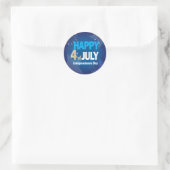 4 juli Amerikaanse Vlag Patriotic Ronde Sticker (Tas)
